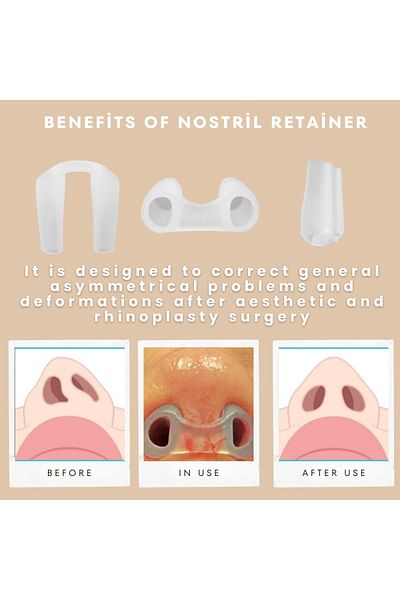 footlıne foot healthly Nostril Retainer-(6) لا يوجد منظف ثقب الأنف