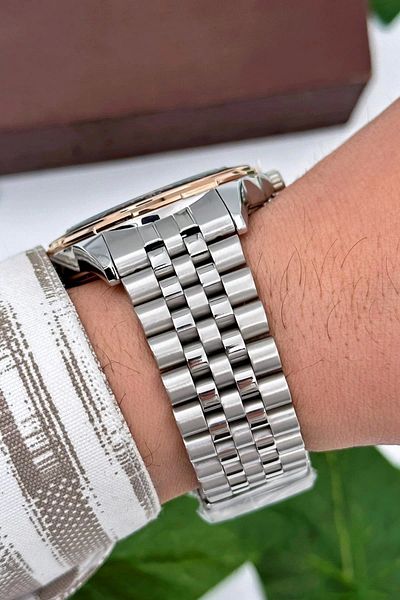 Bigotti Milano Luxury Men's Wristwatch Silver-rose Steel Strap Steel Case Functions Active Zmb008
