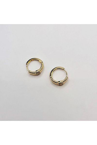 Swan Jewelry Zircon Stone Gold Earring
