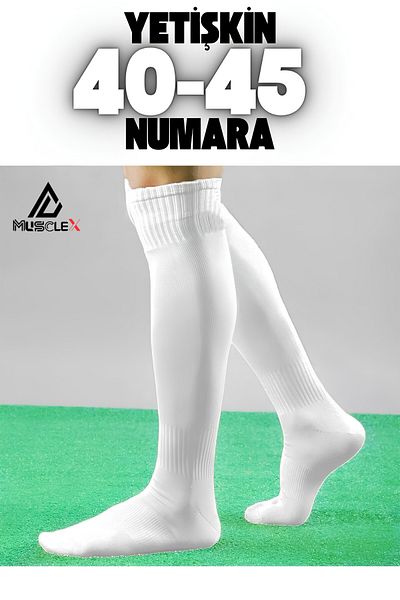 Musclex Spor Tekstil 40-45 جوارب كرة القدم - للبالغين، طماق كرة القدم والجوارب الميدانية السجادية