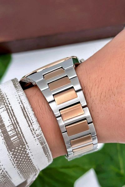 Bigotti Milano Luxury Men's Wristwatch Silver-rose Steel Strap Steel Case Functions Active Zmb006