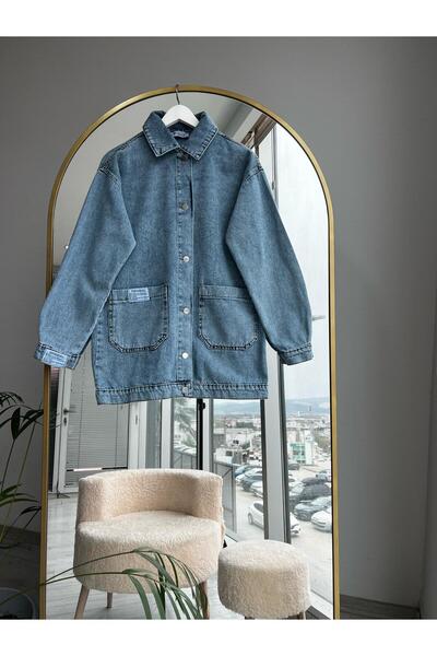 Bold Grup Γυναικείο τζιν μπουφάν με κουμπιά και τσέπες