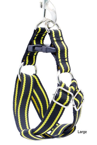 PACOPET Adjustable Large Dog Harness Black-Yellow