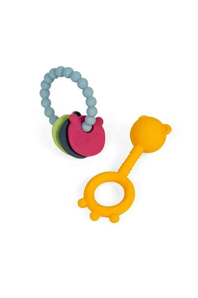 BIGJIGS Toys Set of 2 teething toys - Teddy bear