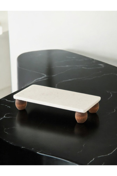 Bella Maison Olmo Marble Rectangular Presentation Stand Natural (20X30 cm)