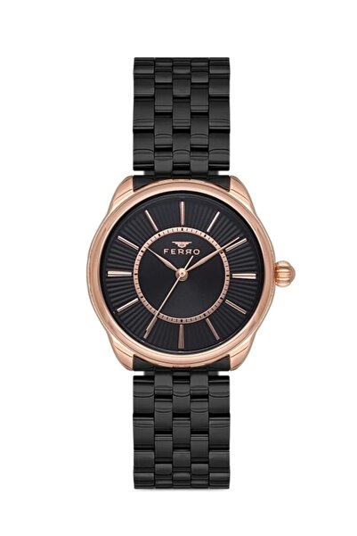 FERRO Black Steel Cord Women Wrist Watch F21152A-R