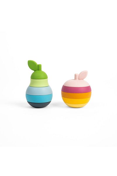 BIGJIGS Toys Παιχνίδι στοίβαξης - Μήλο & αχλάδι