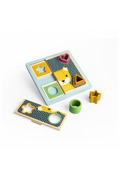BIGJIGS Toys Παζλ Ταξινόμησης Σχήματων - Ζώα