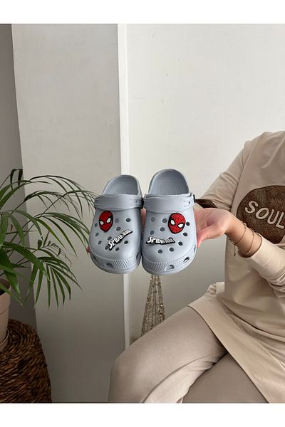 Behtah Kundura Băiat 4 Grains Cross Jibbitz Ornamentat Cadou Închis Față Grădină Piscina Sandale de zi cu zi Papuci