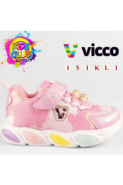 Kocamanlar Ayakkabı Vicco Gelato Lighted Orthopedic Children's Sports Shoes Pink