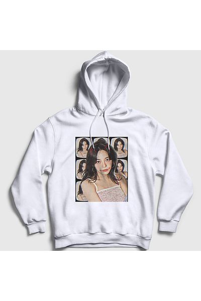 Presmono Unisex φούτερ με λευκή κουκούλα Sejeong Kim 524390 ττ