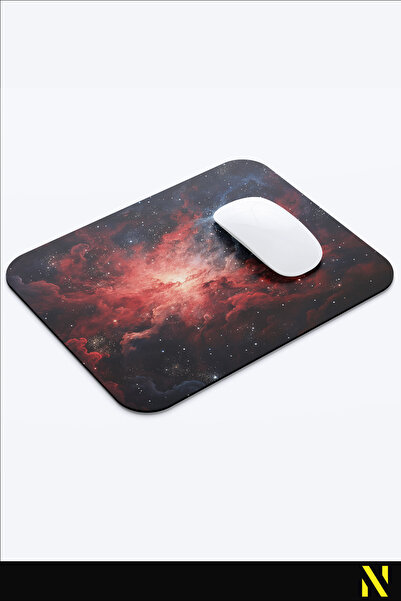 nilizma Цветна ергономична подложка за мишка с мотив от галактиката и противоплъзгаща повърхност, идеална за използване у дома и в офиса