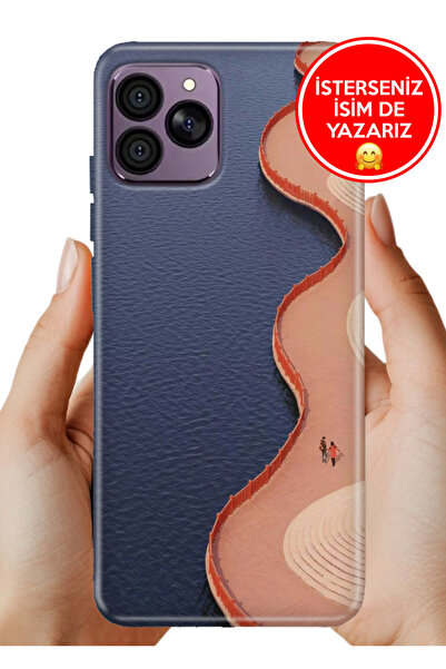 HİKİNG A41 Kılıf Baskılı TR-Üretim Kapak Silikon Göl Kenarı