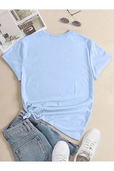 Let's Wear Tricou premium cu guler de ciclism cu imprimeu Smile pentru femei