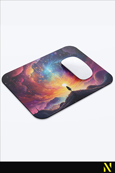 nilizma Mousepad ergonomic colorat cu tematică Galaxy, ideal pentru utilizarea acasă și la birou, cu suprafață anti-alunecare.
