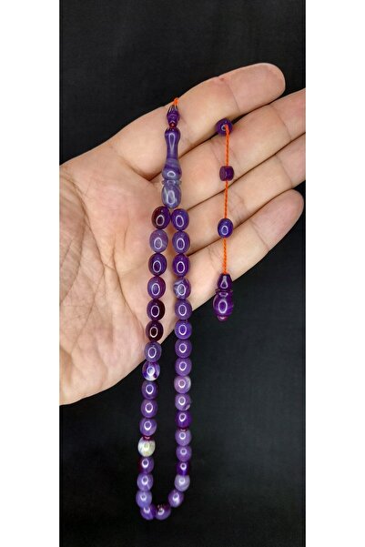 Anemore Collection مسبحة صلاة عنبر سيكما باللون الأرجواني - قطع بيزي T-412