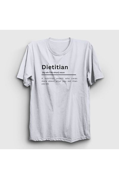 Presmono Unisex Λευκό T-Shirt Διαιτολόγος 521093 ττ