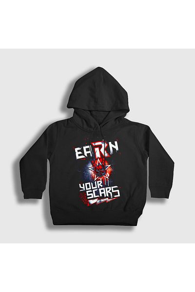 Presmono Унисекс детски черен суитшърт с качулка Wrestling Edge 521247tt