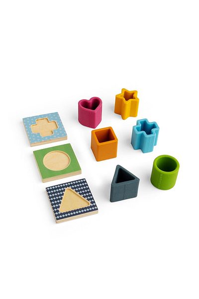 BIGJIGS Toys Sensory game with shapes - Feel and find