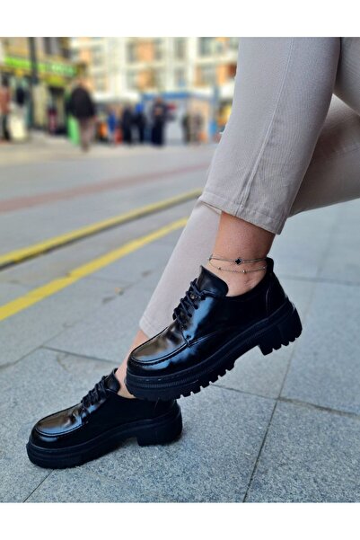 shopcolic 606 MANGO RAHAT BAĞCIKLI KADIN LOAFER AYAKKABI