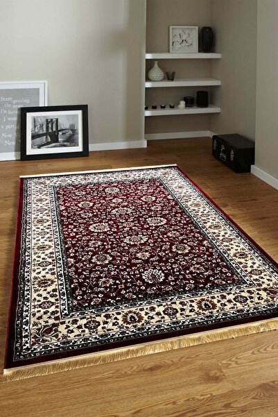 ünalcarpet 4 Metrekare - 6 Metrekare Modern Salon Ve Oturma Odası Halısı Yumuşak Doku Antialerjik Ipek Kırmızı