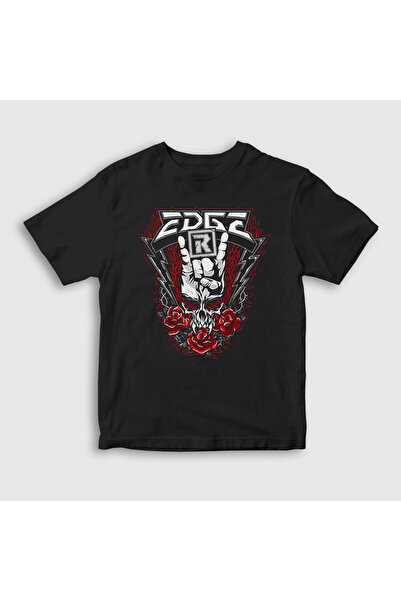 Presmono Unisex dečja crna lubanja za rvanje WWE Edge T-shirt 524862tt