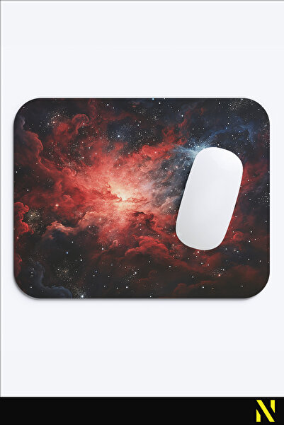 nilizma Цветна ергономична подложка за мишка с мотив от галактиката и противоплъзгаща повърхност, идеална за използване у дома и в офиса