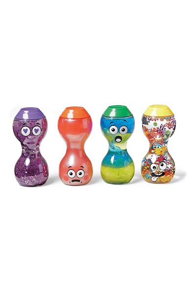 Hand2Mind Sensory Hourglasses with Emotions - Ashamed, Funny, Surprised & Loved