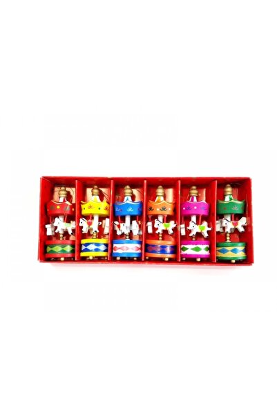 Skygo Mini Wooden Carousel of 6 Colorful