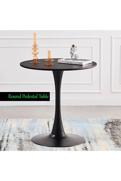 TrentonGCC Modern Round Pedestal Table 1 mtr – Sleek & Stylish Accent Piece