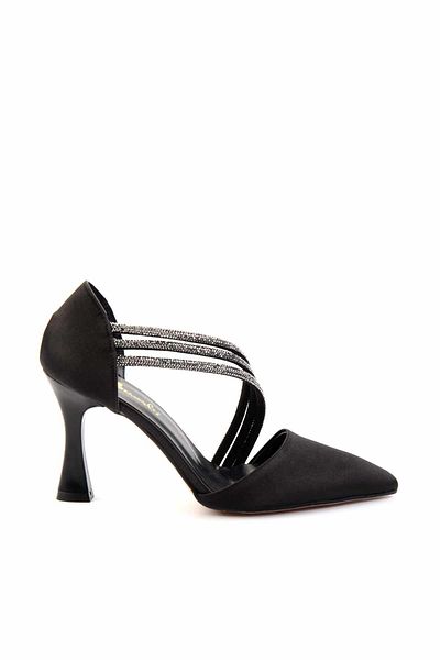 Bambi Matte Black Women's Classic Heeled Shoes K 01039101038