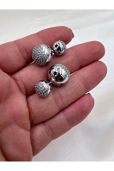 BB VİP ÇİFT TARAFLI TAŞLI TOP KÜPE