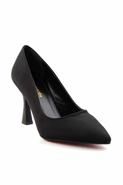 Bambi Mat Siyah Kadın Klasik Topuklu Ayakkabı K01038005538
