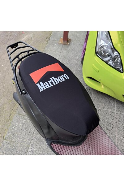 CEBECİOTO Marlbor Black Patterned Combed Motorcycle Cover - Motor Compatible
