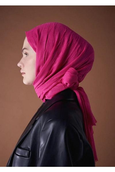 Modakaşmir Şal de bambus - Culoare roz trandafir