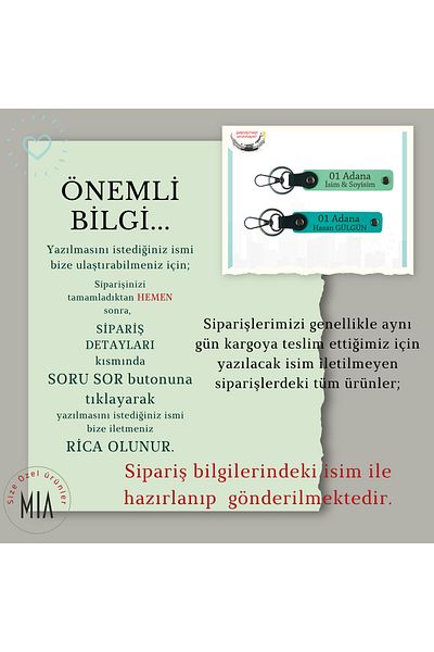 miawiki Yavruağzı-Pudra, Special Gift Option for Adana Breeze in Your Name, Meaningful and Stylish Souvenir Keychain