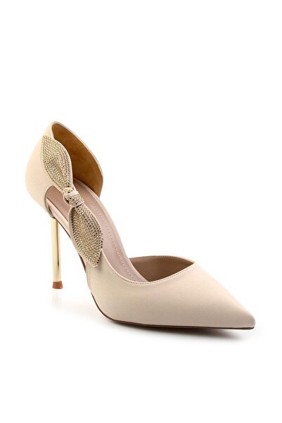 Bambi Bej Kadın Abiye Ayakkabı K01209082004