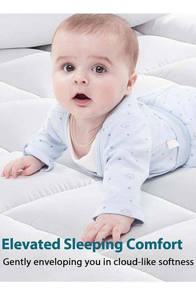Asraar Angela | Cotton Mattress Topper 14cm – Soft, Fluffy, Breathable Pad for Comfort & Support