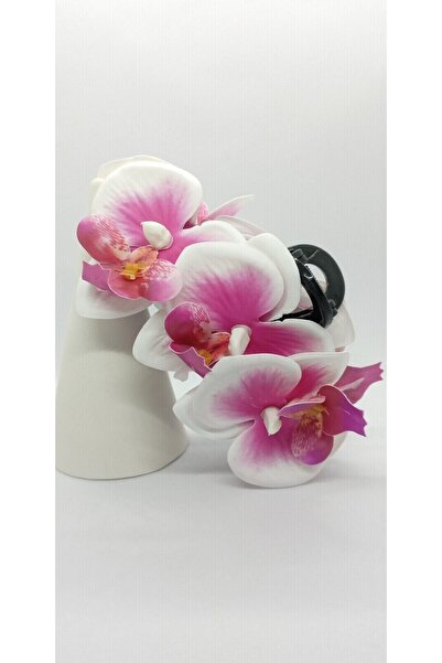 ndjewelry قفل مزلاج زهرة الأوركيد الأبيض الوردي