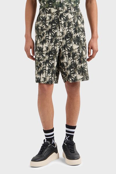 Armani Exchange Patterned 100% Cotton Regular Fit Normal Waist Short Men Short Xm000427 Af14869 F0039
