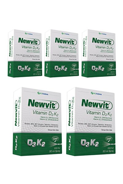 Newvit Vitamin D3 K2 Sprey 30 ml 5 Adet