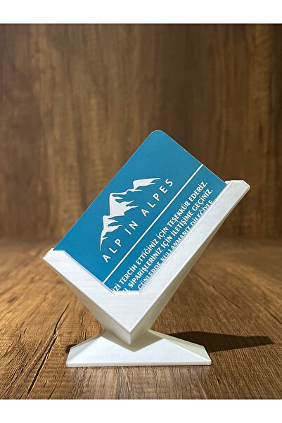 Alp in Alpes Θήκη επαγγελματικής κάρτας με γεωμετρικό σχέδιο - Pearl White