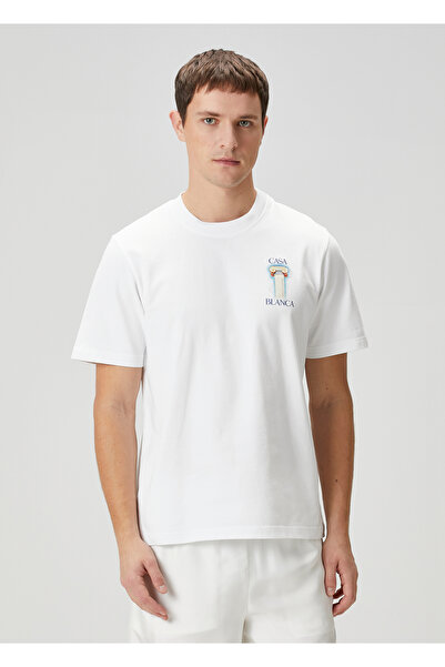 CASABLANCA Bumbac organic alb tricou