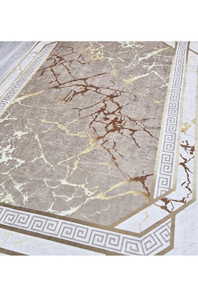 ALLGELSİN Carpet Protection Cover Elastic Carpet Cover Washable Carpet Cover Modern Striped Cover Spongeless Cover