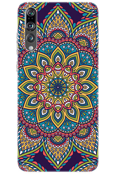 Ceppare Huawei P20 PRO (CLT-L09/L29) Uyumlu Kılıf Desenli Silikon Mandala Vektör Tasarım STK:502 CP-9eBFjKh