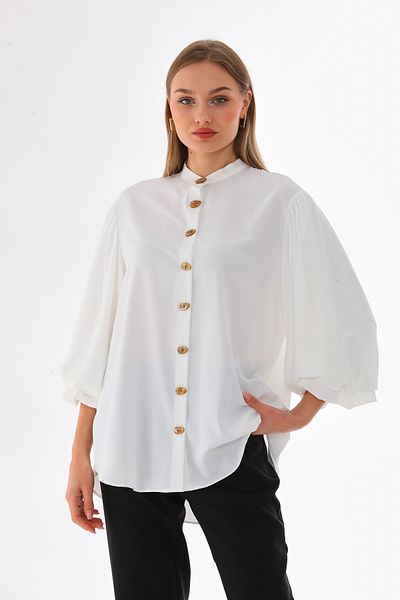 Marvella By Rasha puff sleeves plain gesica shirt