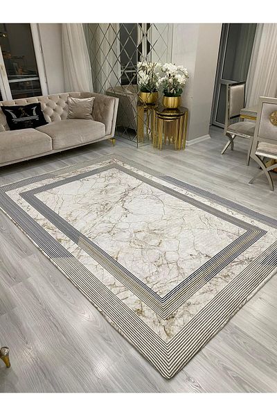 ALLGELSİN غطاء حماية للسجاد، غطاء سجاد مرن، غطاء سجاد قابل للغسل، غطاء مخطط حديث، غطاء بدون إسفنجة