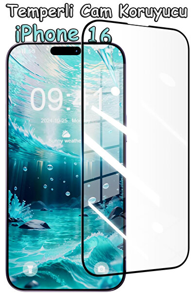 EDELFU İphone 16 (2024) Uyumlu Temperli Dayanıklı Darbelere Karşı Koruyucu Ka...