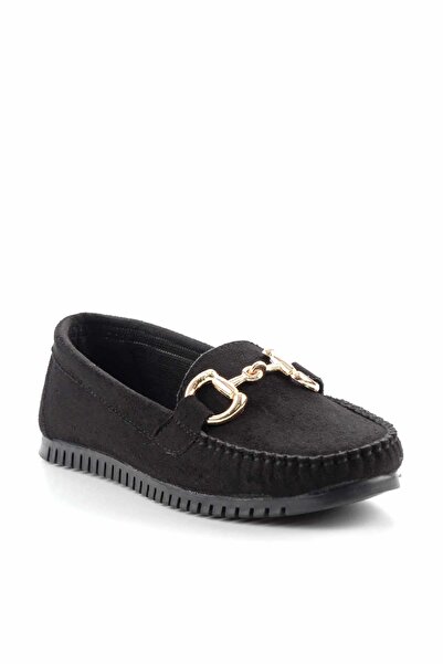 Bambi Siyah Kadın Loafer Ayakkabı K01542167902