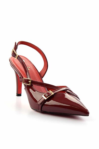 Bambi Burgundy Patent Leather Women's Classic Heeled Shoes K 01455018408